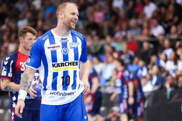 Handball I Men I Season 2023 2024 I Bundesliga I 8 Matchday I TVB Stuttgart SG Flensburg Handewitt I 08 10 2023 Jonas Truchanovicius 10, TVB Stuttgart Stuttgart Porsche Arena Baden Würrtemberg Germany Copyright: xLobecax xIngridxAnderson-Jensenx