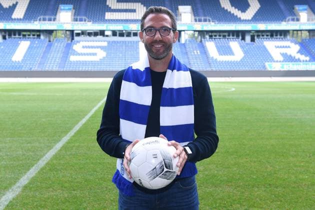 Soccer 3 Liga presentation of Boris Schommers at MSV Duisburg on 09 10 2023 in the Schauinsland Reisen Arena in Duisburg Boris Schommers coach head coach Duisburg xRx