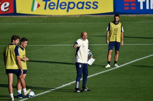 October 9, 2023, Florence, Italy: Head coach of Italy Luciano Spalletti during a training session of the Italian national soccer team at the Coverciano traning centre near Florence, Italy, 09 October 2023.ANSA CLAUDIO GIOVANNINI UEFA European Qualifiers - Italy training session  - ZUMAa110 20231009_zaf_a110_037 Copyright: xClaudioxGiovanninix