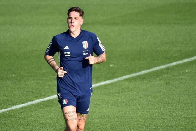 Italian player Nicolo Zaniolo during Italy training session, UEFA European Football Championship in Florence, Italy, October 09 2023  Copyright: xLisaxGuglielmi IPAxSportx xipa-ax xx IPA_40886881 IPA_IPA40886881