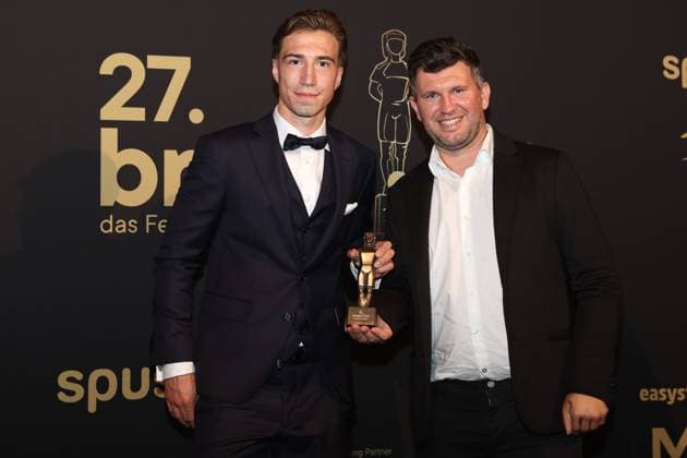 SOCCER - Bruno Gala 2023 VIENNA,AUSTRIA,09.OCT.23 - SOCCER - Bruno Gala 2023. Image shows David Affengruber and Andreas Schicker (Sturm).  GEPAxpictures xArminxRauthner