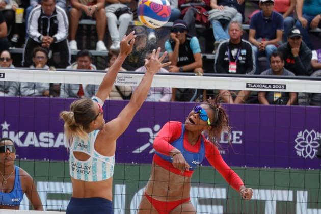 Beach Volleyball, World Championships in Tlaxcala, Women, Ecuador - Argentina