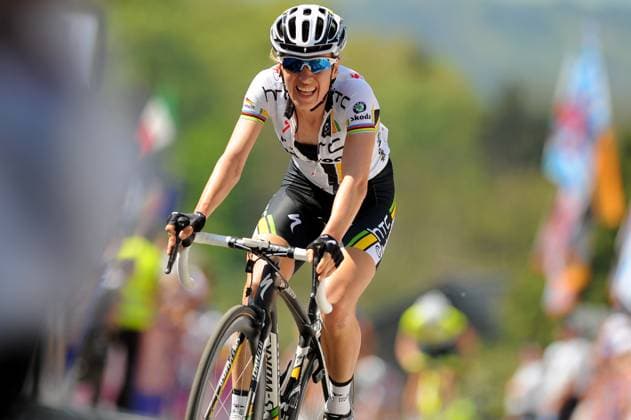 20110420 Cycling: 14e La Fleche Wallone Women Arrival Arrivee Aankomst Judith ARNDT (Ger) Mur de Huy Muur van Hoei Huy - Huy (109,5 Km) Femmes Vrouwen Waalse Pijl Hoei photo Luc Claessen Hoei, Huy Belgium Belgique Belgie  Copyright: xLUCxCLAESSENx 202980