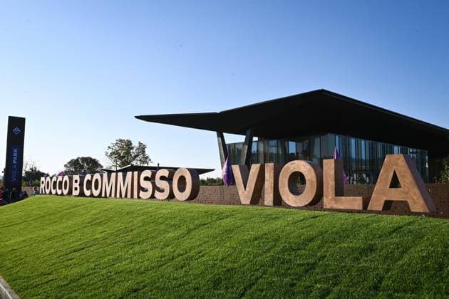 Foto Massimo Paolone LaPresse 11 Ottobre 2023 - Firenze, Italia - calcio - Inaugurazione Viola Park Centro tecnico ACF Fiorentina - Viola Park. Nella foto: l& x2019;esterno della struttura - Rocco B Commisso Viola Park October 11, 2023 Florence, Italy - sport, calcio - Inauguration of Viola Park ACF Fiorentina Technical Center - Viola Park. In the pic: the outside of the structure Rocco B Commisso Viola Park  Copyright: xMassimoxPaolone LaPressex