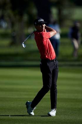 Acciona Open de Espana presented by Madrid - Day One Rafa Cabrera Bello of Spain plays a shot on the 14th hole during Day One of the Acciona Open de Espana presented by Madrid at Club de Campo Villa de Madrid on October 12, 2023, in Madrid, Spain. Madrid Club de Campo Villa de Madrid Madrid Spain RL_ACCMOESP_023 Copyright: xRicardoxLarreinax