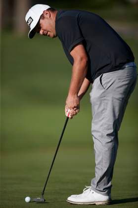 Acciona Open de Espana presented by Madrid - Day Two JC Ritchie of South Africa plays a putt on the 1st hole during Day Two of the Acciona Open de Espana presented by Madrid at Club de Campo Villa de Madrid on October 13, 2023, in Madrid, Spain. Madrid Club de Campo Villa de Madrid Madrid Spain RL_ACCMOESP_228 Copyright: xRicardoxLarreinax
