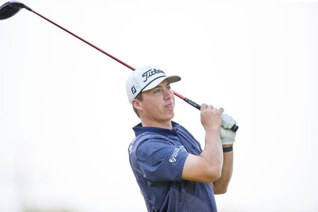 Acciona Open de Espana presented by Madrid - Day Two Chase Hanna of USA tees off on the 7th hole during Day Two of the Acciona Open de Espana presented by Madrid at Club de Campo Villa de Madrid on October 13, 2023, in Madrid, Spain. Madrid Club de Campo Villa de Madrid Madrid Spain RL_ACCMOESP_239 Copyright: xRicardoxLarreinax