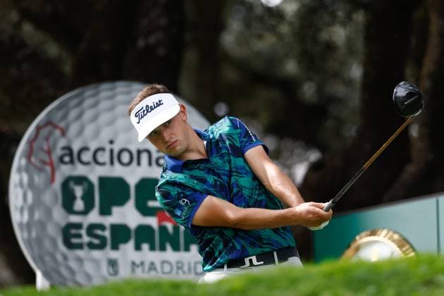 October 13, 2023, MADRID, MADRID, SPAIN: Todd Claments of England in action during Acciona Open de Espana, Round 2, Golf tournament celebrated at Club de Campo on October 13, 2023, in Madrid, Spain. MADRID SPAIN - ZUMAa181 20231013_zaa_a181_028 Copyright: xOscarxJ.xBarrosox