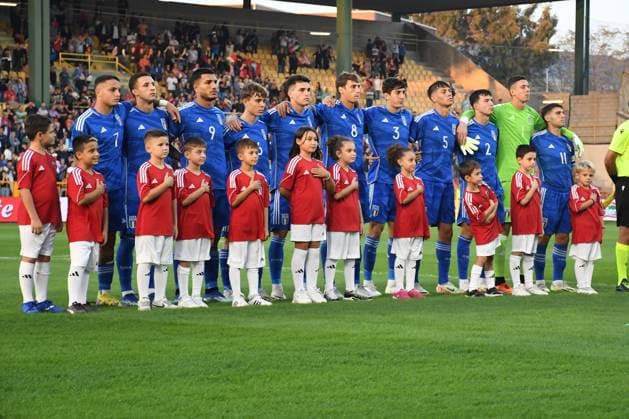 Fußball, U20 Länderspiel, Italien - Polen Elite League 2023-2024 Stadio Nicola Ceravolo-Catanzaro In foto: La formazione della nazionale Italiana Copyright: xAndreaxRositox DSC_1346