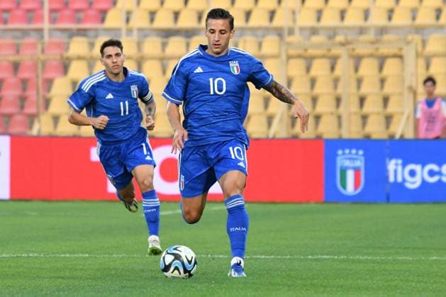 Fußball, U20 Länderspiel, Italien - Polen Elite League 2023-2024 Stadio Nicola Ceravolo-Catanzaro In foto: Riccardo Pagano Copyright: xAndreaxRositox DSC_1457