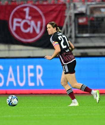 13 10 2023 football season 2023 2024 1 women football Bundesliga 04 matchday 1 FC Nürnberg FCN club TSG 1899 Hoffenheim sports photo zinc xwoxzix Lara Schmidt 27, 1 FC Nürnberg FCN clipping single photo