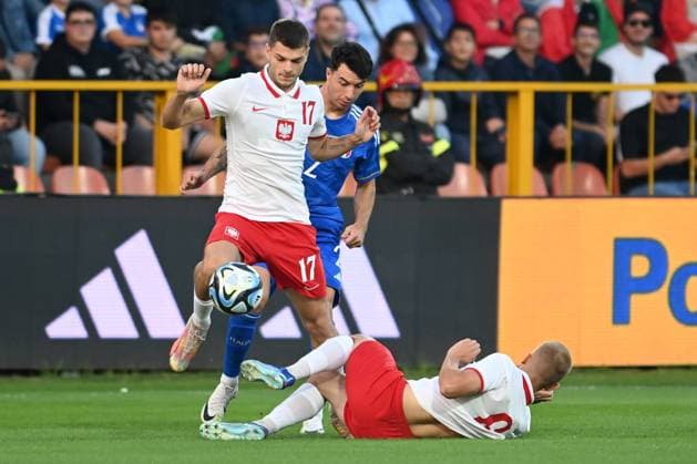 Foto Francesco Mazzitello LaPresse 13 ottobre 2023 Catanzaro, Italia - calcio - Italia U20 vs Polonia U20 - Under 20 Elite League - Stadio Nicola Ceravolo. Nella foto: blachewicz October 13, 2023 Catanzaro, Italy - sport, soccer - Italy U20 vs Poland U20 - Under 20 Elite League - Nicola Ceravolo stadium. In the pic:  Copyright: xFrancescoxMazzitello LaPressex
