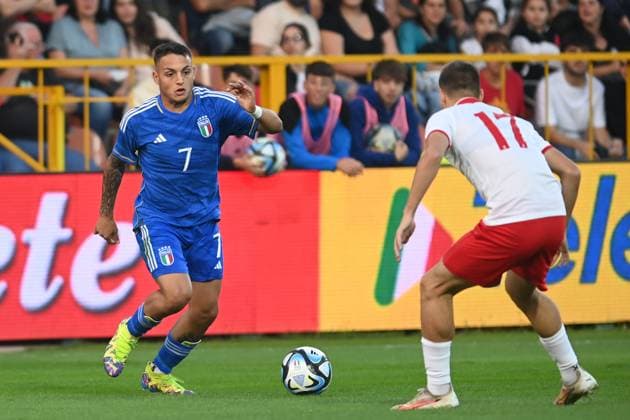 Foto Francesco Mazzitello LaPresse 13 ottobre 2023 Catanzaro, Italia - calcio - Italia U20 vs Polonia U20 - Under 20 Elite League - Stadio Nicola Ceravolo. Nella foto: d eandre October 13, 2023 Catanzaro, Italy - sport, soccer - Italy U20 vs Poland U20 - Under 20 Elite League - Nicola Ceravolo stadium. In the pic:  Copyright: xFrancescoxMazzitello LaPressex