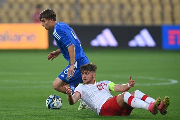 Foto Francesco Mazzitello LaPresse 13 ottobre 2023 Catanzaro, Italia - calcio - Italia U20 vs Polonia U20 - Under 20 Elite League - Stadio Nicola Ceravolo. Nella foto: amatucci October 13, 2023 Catanzaro, Italy - sport, soccer - Italy U20 vs Poland U20 - Under 20 Elite League - Nicola Ceravolo stadium. In the pic:  Copyright: xFrancescoxMazzitello LaPressex