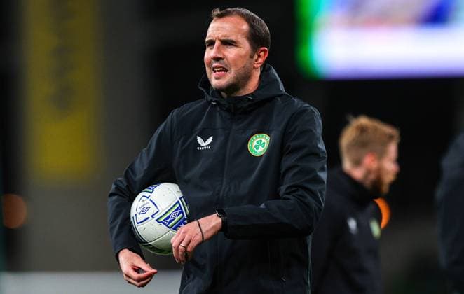 UEFA EURO, EM, Europameisterschaft,Fussball 2024 Qualifying Round Group B, Aviva Stadium, Dublin 13 10 2023 Republic of Ireland vs Greece Ireland™s assistant manager John O™Shea during the warm-up John O™Shea during the warm-up 13 10 2023  Copyright: x INPHO RyanxByrnex RB1_2747