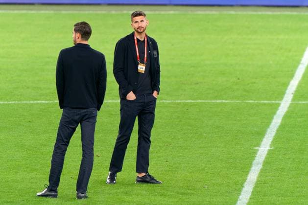 BARI, ITALY - OCTOBER 13: Guglielmo Vicario and Alex Meret of Italy during pitch inspection at Stadio San Nicola on October 13, 2023 in Bari, Italy. during press conference, PK, Pressekonferenz Italy, UEFA European Football Championship in Bari, Italy, October 13 2023  Copyright: xEmmanuelexMastrodonato IPAxSportx xx IPA_40964800 IPA_IPA40964800