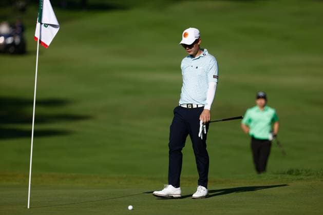October 13, 2023, MADRID, MADRID, SPAIN: Jazz Janewattananond of Thailand in action during Acciona Open de Espana, Round 2, Golf tournament celebrated at Club de Campo on October 13, 2023, in Madrid, Spain. MADRID SPAIN - ZUMAa181 20231013_zaa_a181_105 Copyright: xOscarxJ.xBarrosox