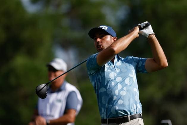 October 13, 2023, MADRID, MADRID, SPAIN: Sebastian Garcia of Spain in action during Acciona Open de Espana, Round 2, Golf tournament celebrated at Club de Campo on October 13, 2023, in Madrid, Spain. MADRID SPAIN - ZUMAa181 20231013_zaa_a181_136 Copyright: xOscarxJ.xBarrosox