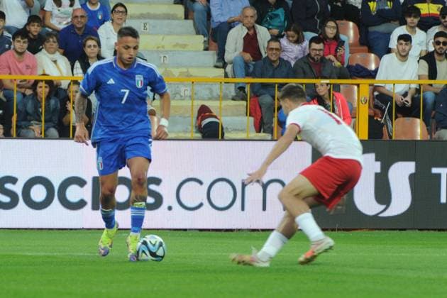 luca d andrea Italia vs Polonia elite league Catanzaro stadio nicoal ceravolo 13tt 2023 during Under 20 - Italy vs Poland, Other in Catanzaro, Italy, October 13 2023  Copyright: xAntonioxMoniaci IPAxSportx xipa-x xx IPA_40967062 IPA_IPA40967062