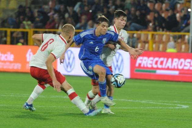 AMATUCCI LORENZO Italia vs Polonia elite league Catanzaro stadio nicoal ceravolo 13tt 2023 during Under 20 - Italy vs Poland, Other in Catanzaro, Italy, October 13 2023  Copyright: xAntonioxMoniaci IPAxSportx xipa-x xx IPA_40967074 IPA_IPA40967074