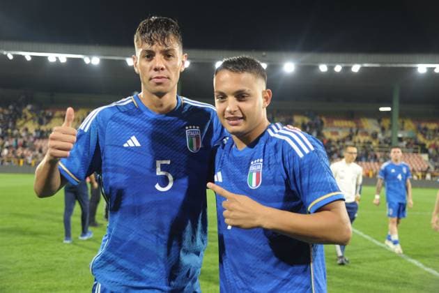 alessandro fontanarosa e Luca D andrea Italia vs Polonia elite league Catanzaro stadio nicoal ceravolo 13tt 2023 during Under 20 - Italy vs Poland, Other in Catanzaro, Italy, October 13 2023  Copyright: xAntonioxMoniaci IPAxSportx xipa-x xx IPA_40967086 IPA_IPA40967086