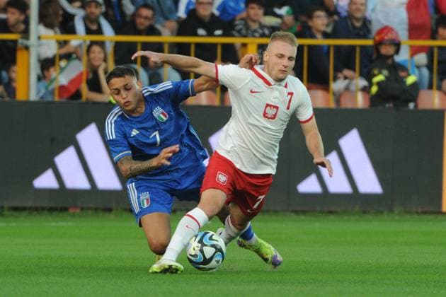 Other - Under 20 - Italy vs Poland Luca dandrea and kacper kuda Italia vs Polonia elite league Catanzaro stadio nicoal ceravolo 13tt 2023 during Under 20 - Italy vs Poland, Other in Catanzaro, Italy, October 13 2023 Catanzaro Italy  Copyright: xIPAxSport ABACAx BRIPASport20231014_049 IPAxSport ABACAx BRIPASport20231014_049