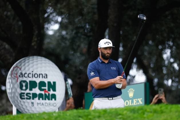 October 14, 2023, MADRID, MADRID, SPAIN: Jon Rahm of Spain in action during Acciona Open de Espana, Round 3, Golf tournament celebrated at Club de Campo on October 14, 2023, in Madrid, Spain. MADRID SPAIN - ZUMAa181 20231014_zaa_a181_019 Copyright: xOscarxJ.xBarrosox