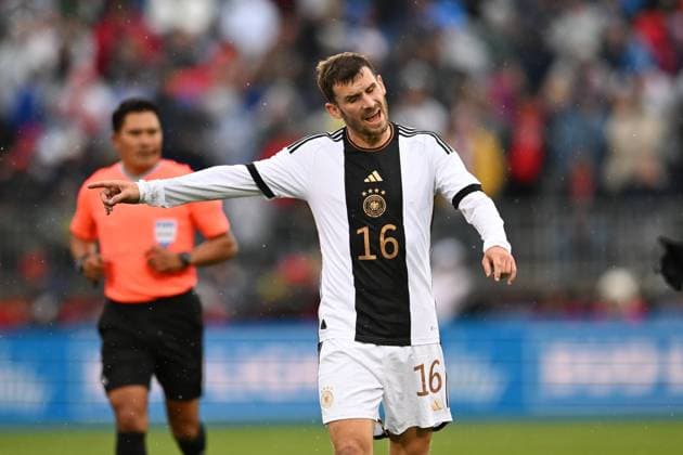 14 10 2023, Football National Teams Friendlies 2023, International Match, USA Germany, at Pratt Whitney Stadium at Rentschler Field Hartford, Conneticut, USA , Pascal Groß Germany reflective
