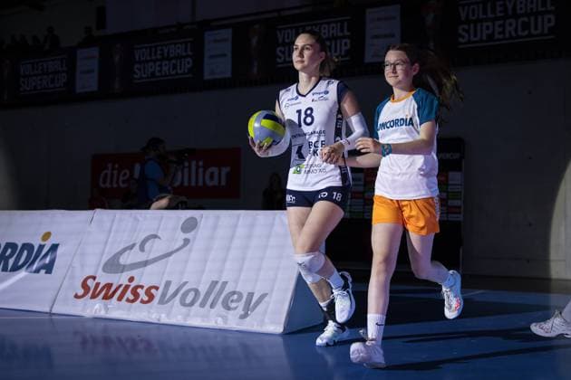 Volleyball Supercup 2023 Women Viteos NUC vs FKB Power Cats Duedingen Guemligen, 14 10 2023 Martina Koch FKB Power Cats Duedingen, 18 Volleyball Supercup 2023 Women Viteos NUC vs FKB Power Cats Duedingen in Guemligen, on Saturday, October 14, 2023 Copyright: xBEAUTIFULxSPORTS OlafxRellischx