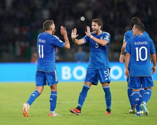Italy v Malta - UEFA EURO, EM, Europameisterschaft,Fussball 2024 European qualifier Domenico Berardi of Italy celebrate the goal during the UEFA EURO 2024 European qualifier match between Italy and Malta in Bari, Italy, on October 14, 2023. Bari Italy  Copyright: xGabrielexMaricchiolox originalFilename:maricchiolo-italyvma231014_npMwK.jpg