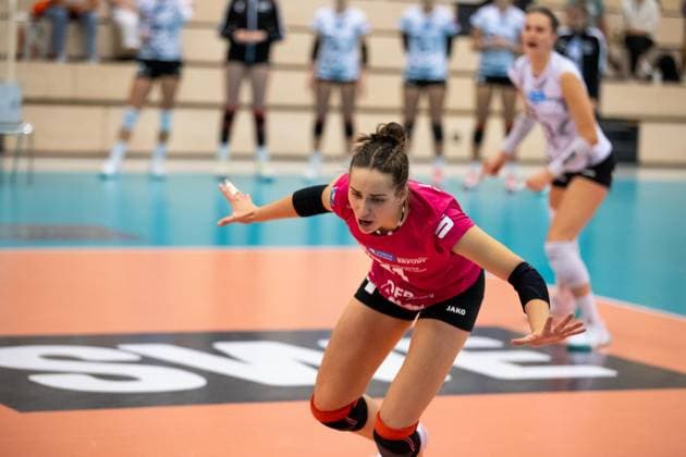 2 Bundesliga Women Pro Schwarz Weiss Erfurt vs TV Dingolfing Erfurt 14 10 2023 Mia Anna Stauß 11 Schwarz Weiss Erfurt 2 Bundesliga Women Pro Schwarz Weiss Erfurt vs TV Dingolfing Riethsporthalle Erfurt 14 10 2023 Copyright: xBEAUTIFULxSPORTS Duehringx