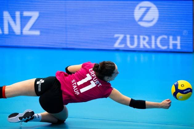 2 Bundesliga Women Pro Schwarz Weiss Erfurt vs TV Dingolfing Erfurt 14 10 2023 Mia Anna Stauß 11 Schwarz Weiss Erfurt 2 Bundesliga Women Pro Schwarz Weiss Erfurt vs TV Dingolfing Riethsporthalle Erfurt 14 10 2023 Copyright: xBEAUTIFULxSPORTS Duehringx
