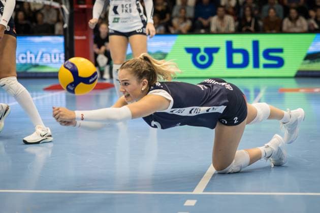 Volleyball Supercup 2023 Women Viteos NUC vs FKB Power Cats Duedingen Guemligen, 14 10 2023 Noemi Portmann FKB Power Cats Duedingen, 2 Volleyball Supercup 2023 Women Viteos NUC vs FKB Power Cats Duedingen in Guemligen, on Saturday, October 14, 2023 Copyright: xBEAUTIFULxSPORTS OlafxRellischx
