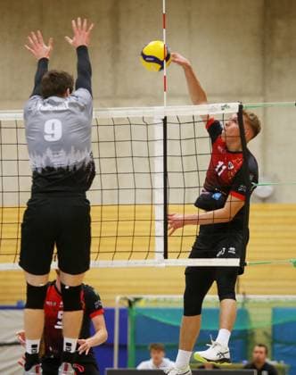 BAU 14 10 2023 Ludwigsburg Volleyball Barock Volleys MTV Ludwigsburg vs TV Bühl, Raphael Noz MTV, right