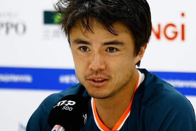 October 15, 2023, Tokyo, Japan: Japanese professional tennis player Taro DANIEL speaks during a news conference for the Kinoshita Group Japan Open Tennis Championships 2023 at the Ariake Coliseum. This is the longest-running ATP, Tennis Herren Tour tournament in Asia, first held in 1972. The tournament runs from October 16 to 22. Tokyo Japan - ZUMAm191 20231015_aap_m191_066 Copyright: xRodrigoxReyesxMarinx