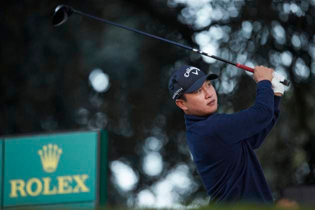 Acciona Open de Espana presented by Madrid - Day Four Jeunghun Wang of Korea tees off on the 1st hole during Day Four of the Acciona Open de Espana presented by Madrid at Club de Campo Villa de Madrid on October 15, 2023, in Madrid, Spain. Madrid Club de Campo Villa de Madrid Madrid Spain RL_ACCMOESP_579 Copyright: xRicardoxLarreinax