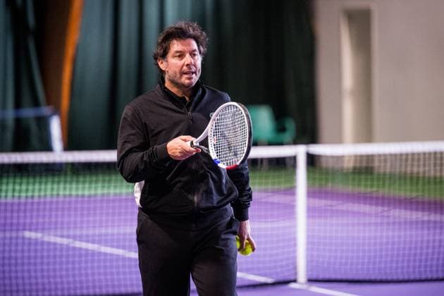 French team captain Sebastien Grosjean is seen at the European Open Tennis ATP, Tennis Herren tournament, in Antwerp, Sunday 15 October 2023. JASPERxJACOBS  x77774657x
