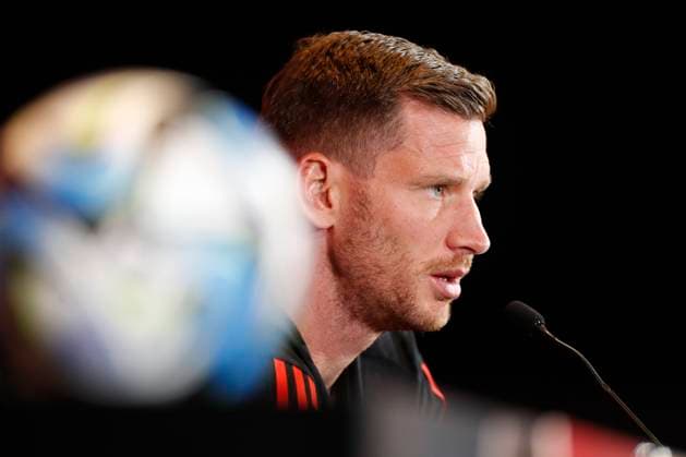 Belgian National Football Team - Media Activities 15 10 2023 TUBIZE, BELGIUM - OCTOBER 15 : Vertonghen Jan defender of Belgium pictured during the press conference, PK, Pressekonferenz of the Belgian National Football team prior to the European Qualifiers EURO 2024 qualification group F match between Sweden on October 15, 2023 in Tubize, Belgium, 15 10 2023 Tubize Belgium  Copyright: xJbox