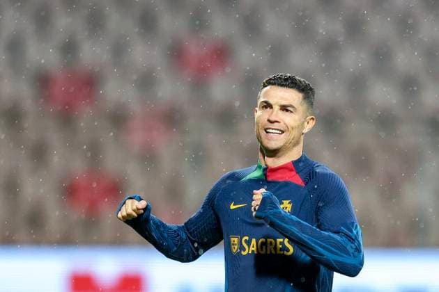 Training of the Portuguese football team Cristiano Ronaldo during training of the Portuguese football team at Bilino Polje before the match against Bosnia and Herzegovina, in Zenica, Bosnia and Herzegovina, on Oct 15, 2023. ArminxDurgut PIXSELL