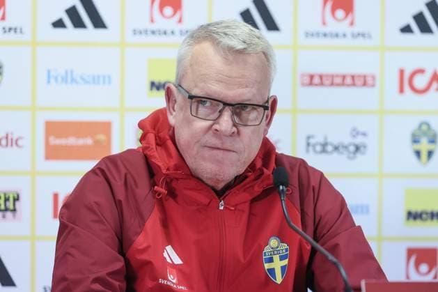 Sweden s head coach Janne Andersson pictured during a press conference, PK, Pressekonferenz of the Swedish national soccer team, at the King Baudouin stadium (Stade Roi Baudouin - Koning Boudewijn stadion), Sunday 15 October 2023. The Belgian national soccer team Red Devils are playing against Sweden on Monday, match 7 8 in Group F of the Euro 2024 qualifications. BRUNOxFAHY  x77794603x