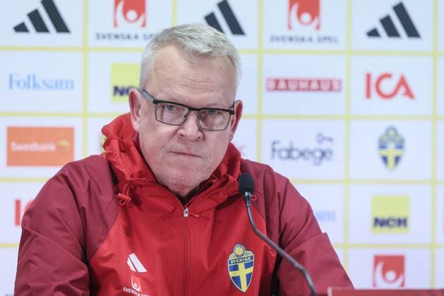 Sweden s head coach Janne Andersson pictured during a press conference, PK, Pressekonferenz of the Swedish national soccer team, at the King Baudouin stadium (Stade Roi Baudouin - Koning Boudewijn stadion), Sunday 15 October 2023. The Belgian national soccer team Red Devils are playing against Sweden on Monday, match 7 8 in Group F of the Euro 2024 qualifications. BRUNOxFAHY  x77794605x