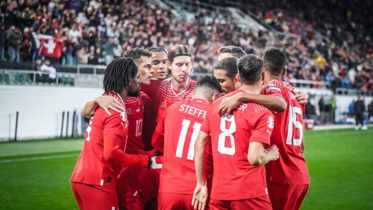 15 10 2023 St Gallen, Switzerland, Europe European Qualifiers European Championship qualification national team Switzerland vs Belarus Stadium kybunpark, St Gallen