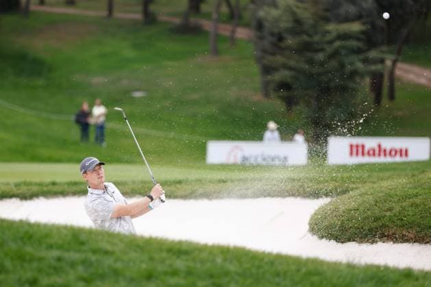 October 15, 2023, MADRID, MADRID, SPAIN: Marcus Helligkilde of Denmark in action during Acciona Open de Espana, Round 4, Golf tournament celebrated at Club de Campo on October 15, 2023, in Madrid, Spain. MADRID SPAIN - ZUMAa181 20231015_zaa_a181_209 Copyright: xOscarxJ.xBarrosox