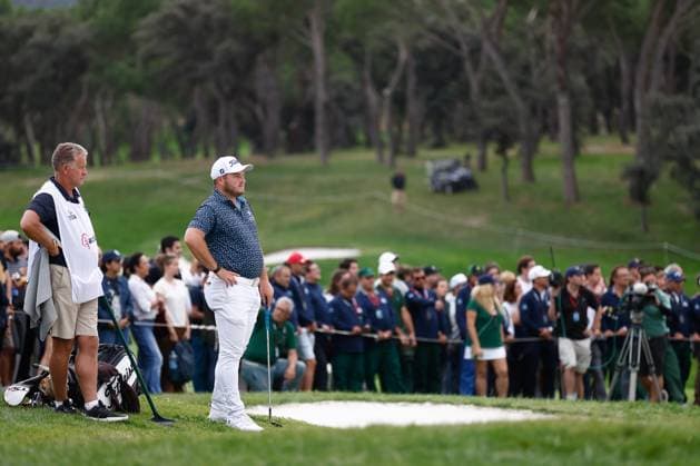 October 15, 2023, MADRID, MADRID, SPAIN: Zander Lombard of Republic of South Africa looks on during Acciona Open de Espana, Round 4, Golf tournament celebrated at Club de Campo on October 15, 2023, in Madrid, Spain. MADRID SPAIN - ZUMAa181 20231015_zaa_a181_224 Copyright: xOscarxJ.xBarrosox