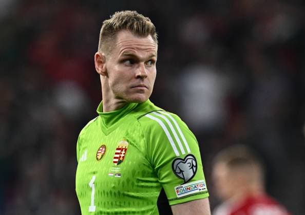 BUDAPEST, HUNGARY - OCTOBER 14: Denes Dibusz during the UEFA EURO, EM, Europameisterschaft,Fussball 2024 European qualifier match between Hungary and Serbia at Puskas Arena on October 14, 2023 in Budapest, Hungary. Photo by Sebastian Frej Hungary v Serbia: Group G - UEFA EURO 2024 European Qualifiers Copyright: xSebastianxFrejx