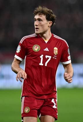 BUDAPEST, HUNGARY - OCTOBER 14: Callum Styles of Hungary during the UEFA EURO, EM, Europameisterschaft,Fussball 2024 European qualifier match between Hungary and Serbia at Puskas Arena on October 14, 2023 in Budapest, Hungary. Photo by Sebastian Frej Hungary v Serbia: Group G - UEFA EURO 2024 European Qualifiers Copyright: xSebastianxFrejx