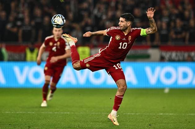 BUDAPEST, HUNGARY - OCTOBER 14: Dominik Szoboszlai of Hungary during the UEFA EURO, EM, Europameisterschaft,Fussball 2024 European qualifier match between Hungary and Serbia at Puskas Arena on October 14, 2023 in Budapest, Hungary. Photo by Sebastian Frej Hungary v Serbia: Group G - UEFA EURO 2024 European Qualifiers Copyright: xSebastianxFrejx