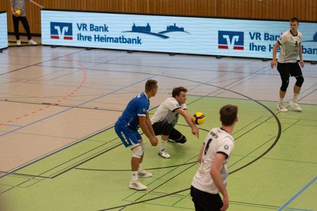 15 10 2023, GER, 2 BL Maenner Sued, Volleyball, Season 2023 2024, Blue Volleys Gotha Volley YoungStars Friedrichshafen Stueckrad, Max Blue Volleys Gotha Ernestiner Halle Thuringia Germany