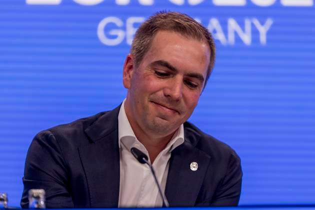 UEFA Euro 2024 Press Conference, eutsche Bank Park, Frankfurt, 16 10 2023 Philipp Lahm, UEFA EURO 2024 Tournament Director, UEFA Euro 2024 PK, Frankfurt, Eissporthalle, 16 10 2023 Copyright: xBEAUTIFULxSPORTS Gawlikx