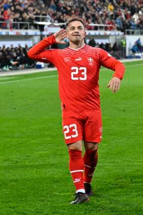 Xherdan Shaqiri, SUI, jubilation, Switzerland Belarus, European Championship qualification, football, 15 10 2023
